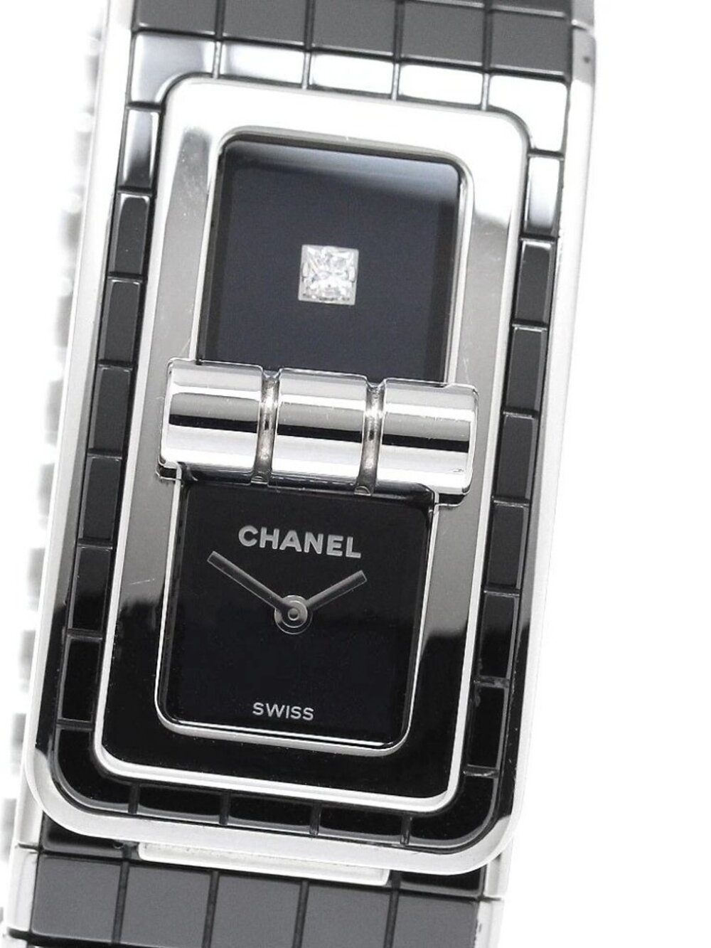 CHANEL Code Coco H5147 1P diamond Black Dial Quartz Men's Watch_961089